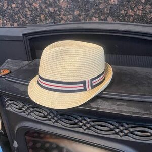 Stylish Tan Fedora with Striped Band